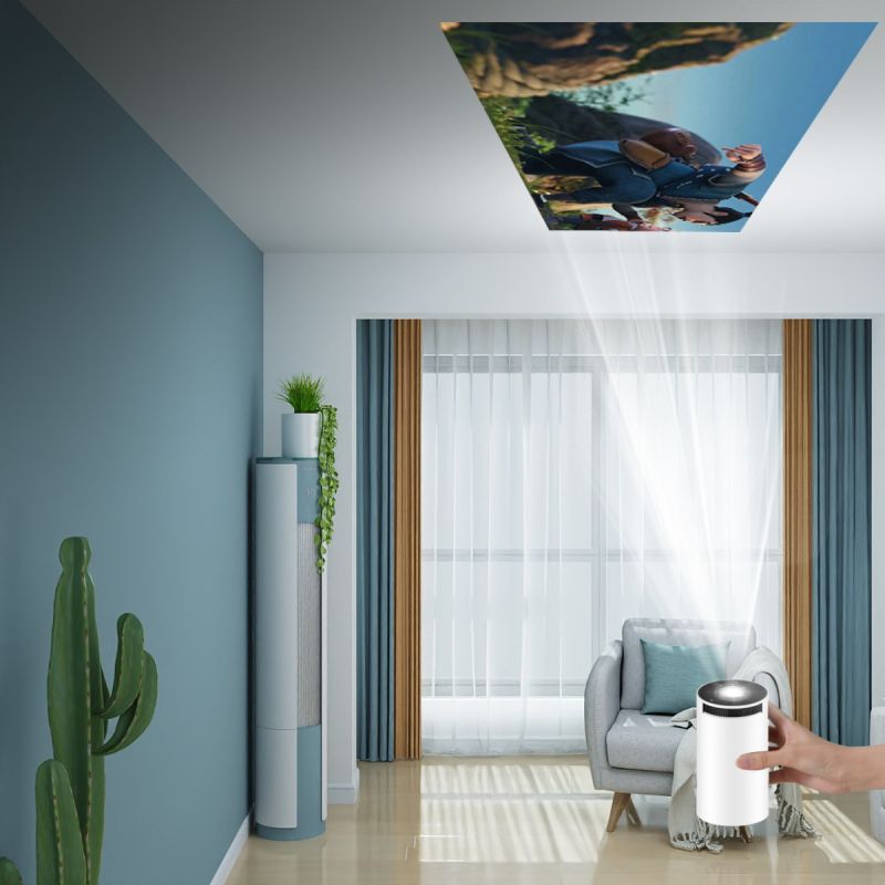 Projecteur HY300 Android WiFi 6 intelligent portable 1280x720P compact idéal home cinéma et bureau