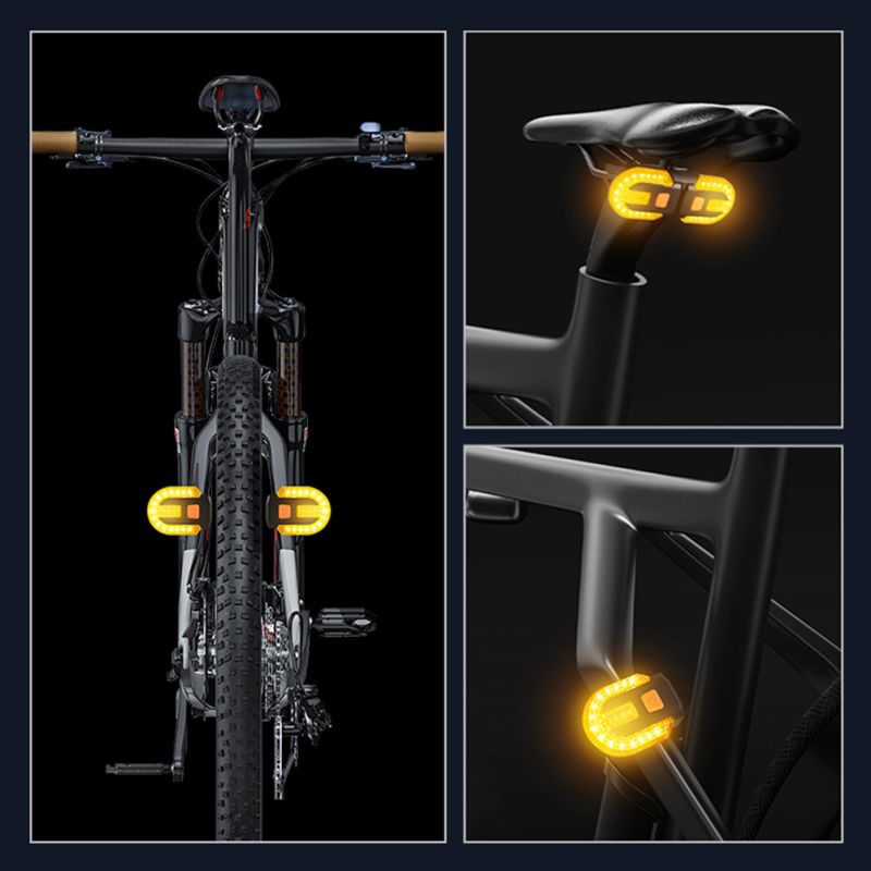 Clignotant Vélo Feu Arrière LED Haute Efficacité Rechargeable USB Accessoire Sécurité Sans Fil Cyclisme Extérieur