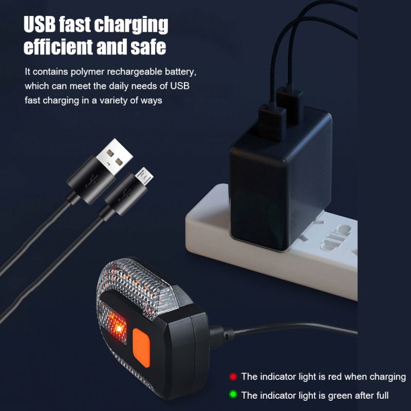 Clignotant Vélo Feu Arrière LED Haute Efficacité Rechargeable USB Accessoire Sécurité Sans Fil Cyclisme Extérieur