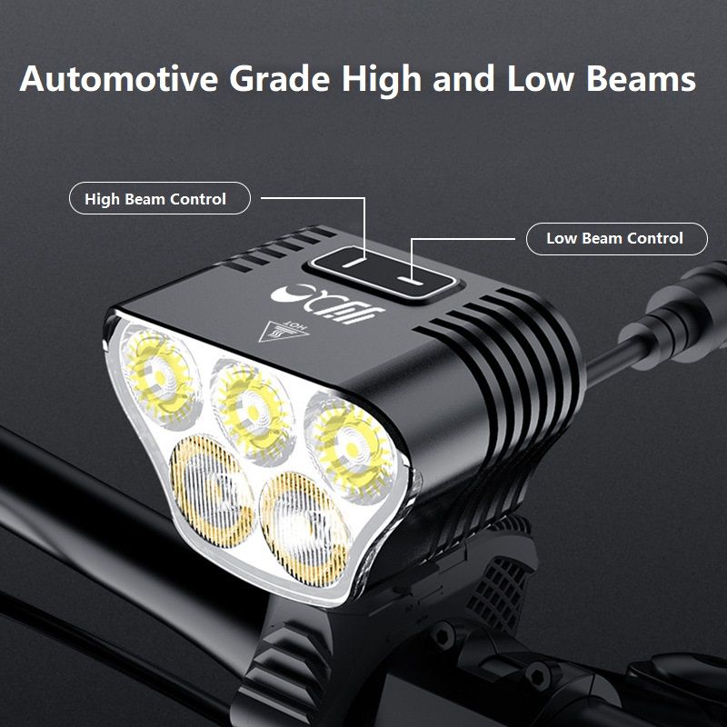 Mangeleyes M5 Lumière de Vélo LED 5000 Lumens Sécurité Cyclisme Nocturne Batterie 20000mAh Rechargeable USB