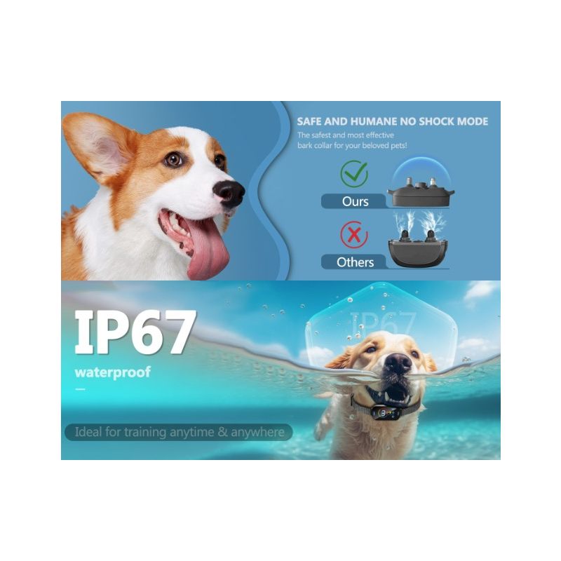 Collier d'Entraînement Ultrasonique Dispositif Anti-aboiement pour Chien Léger Solution d'Entraînement Innovante