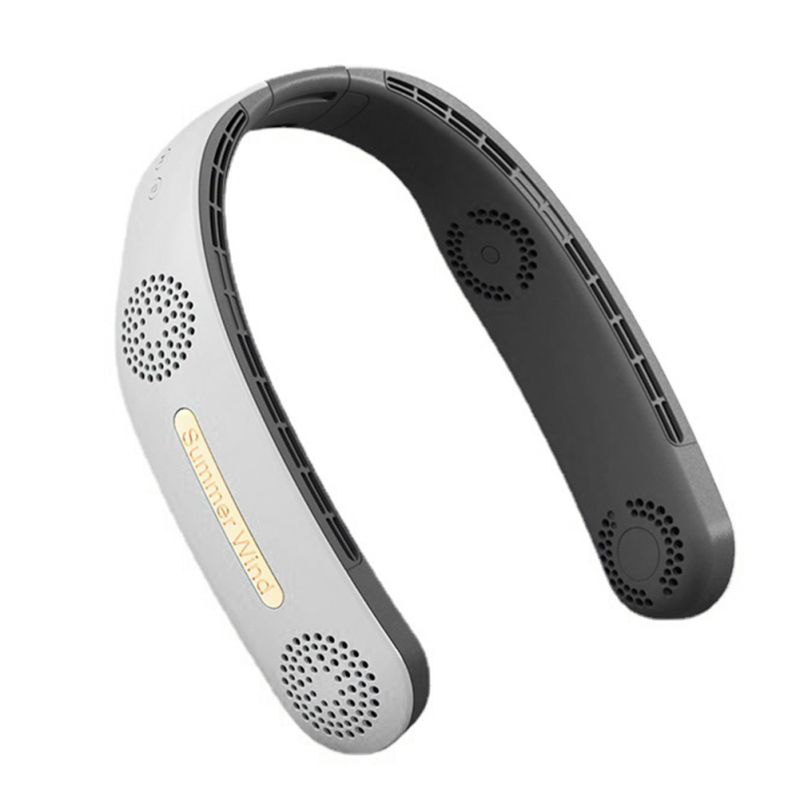 Ventilateur portable pour le cou sans fil ergonomique 3 vitesses avec batterie rechargeable pour sports outdoor