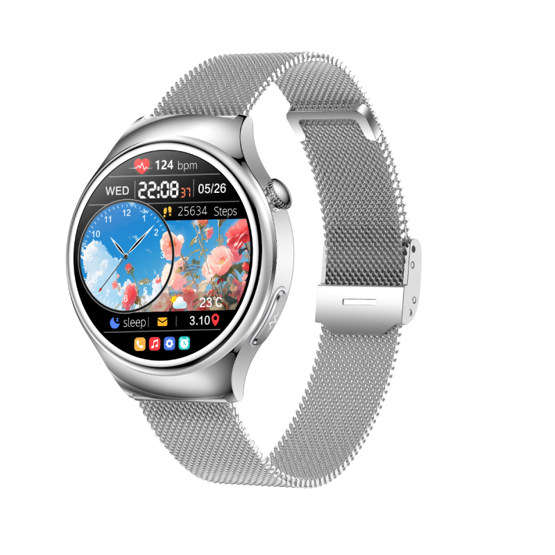 ET390 montre intelligente femmes AMOLED 360*360 ECG HD écran fréquence cardiaque appels Bluetooth étanche SmartWatch