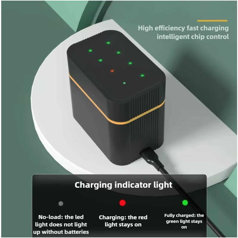 Piles AA Lithium 1.5V 3000mWh rechargeables avec chargeur | 8 paquets longue durée pour jeux & appareils