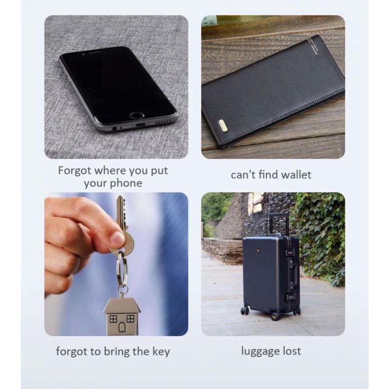 Mini traqueur GPS Bluetooth 4.0 dispositif anti-perte léger design compact recherche en un clic pour animaux et clés