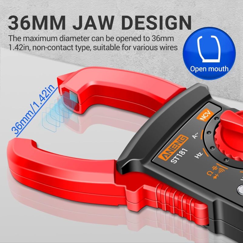 ANENG ST180 multimètre pince ampèremétrique numérique, testeur 4000 pts NCV AC/DC, outils électricien portable