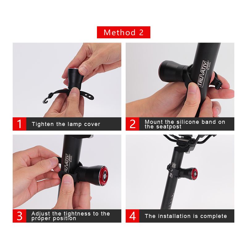 Feu arrière intelligent ANTUSI Q5 pour vélo sécurité cycliste feu LED étanche IPx6 avec détection de frein