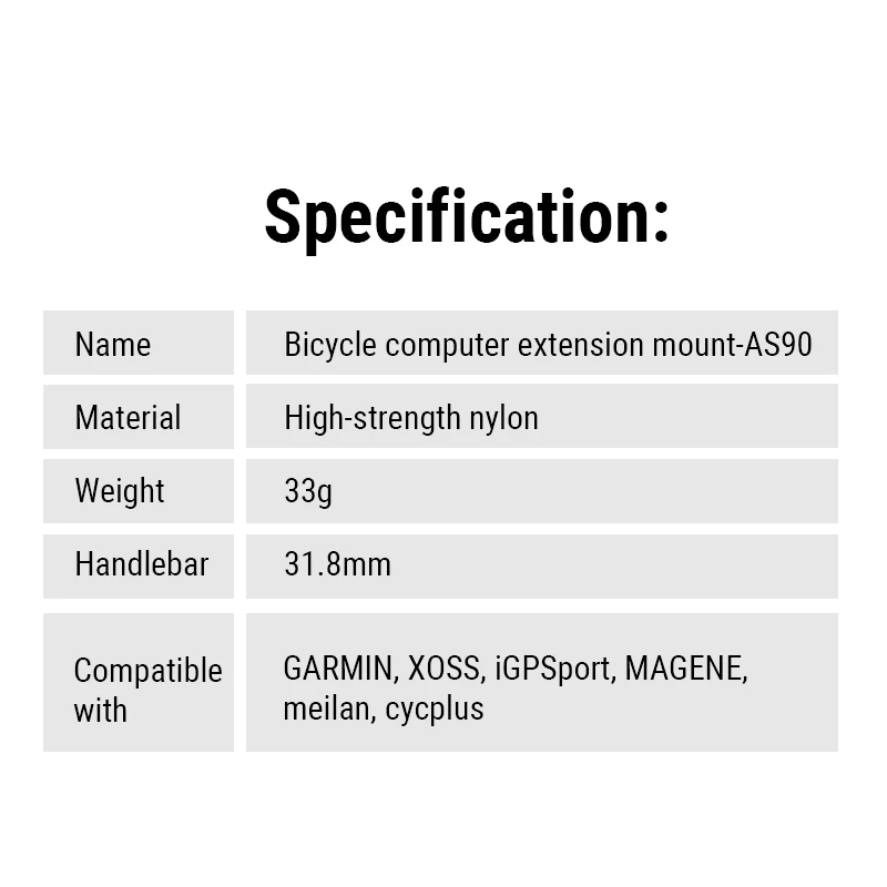 TOWILD AS90 Support prolongateur guidon vélo - Fixation phare vélo, léger, installation facile