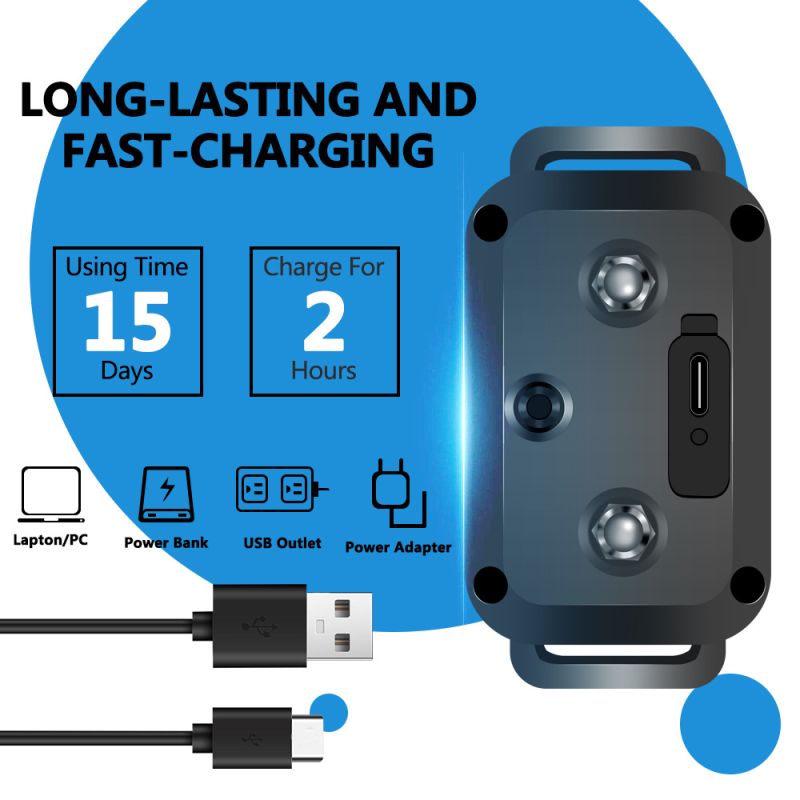 Collier Anti-aboiement Automatique Intelligent PuPoPan étanche et rechargeable pour dressage de chien efficace