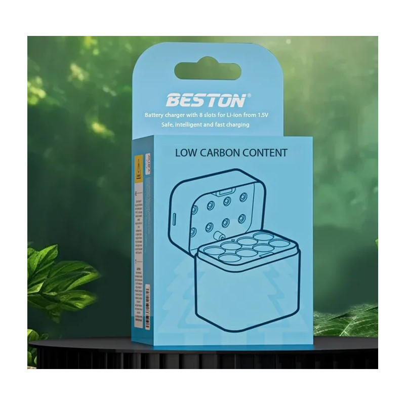 Chargeur intelligent Beston 8 emplacements AA + Piles AA Lithium 3600mWh | Recharge Rapide & Fiable 1.5V