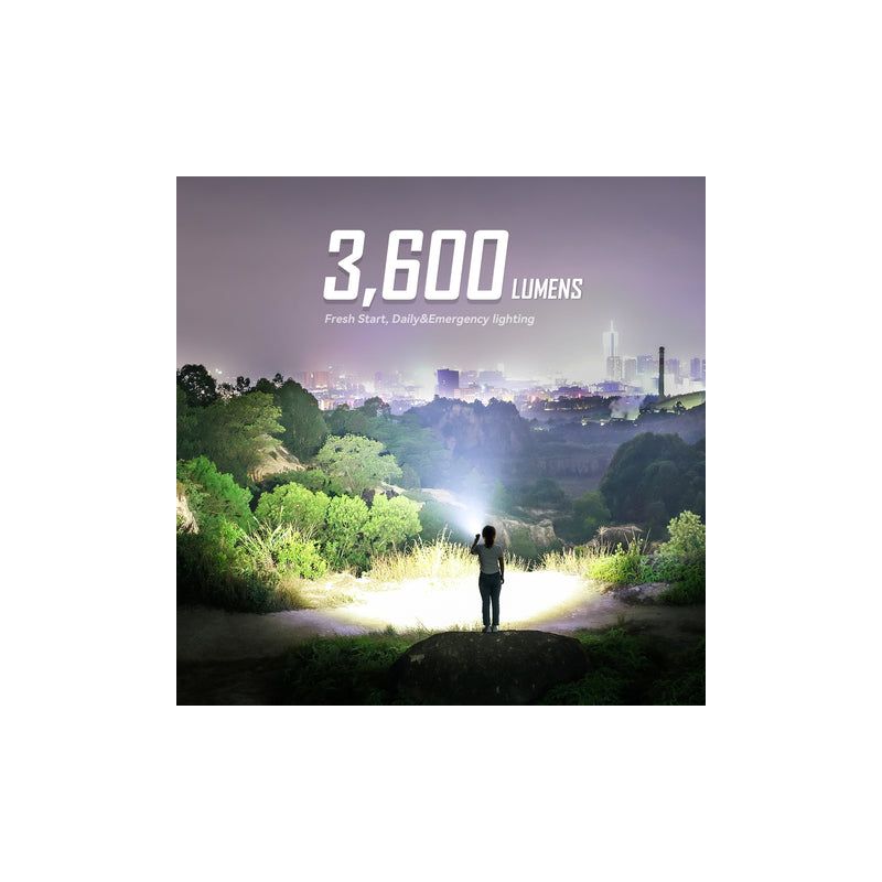 Lampe de poche LED IMALENT BL50 3600 lumens rechargeable Type-C pour aventures en plein air design compact