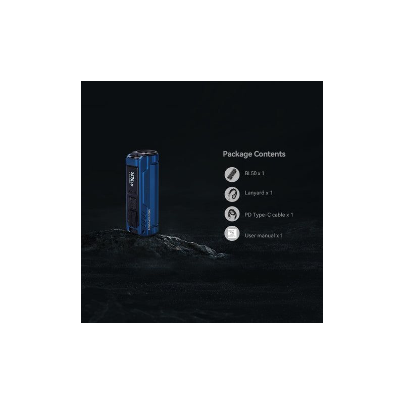 Lampe de poche LED IMALENT BL50 3600 lumens rechargeable Type-C pour aventures en plein air design compact