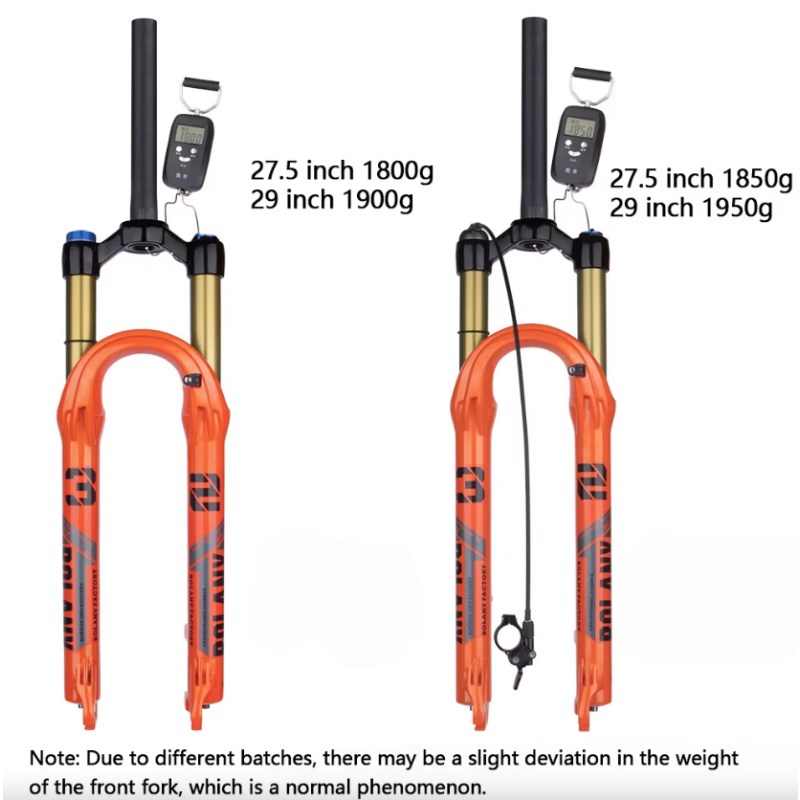 Fourche de VTT Bolany 27,5/29 pouces suspension pneumatique maniabilité optimale pour amateurs de VTT