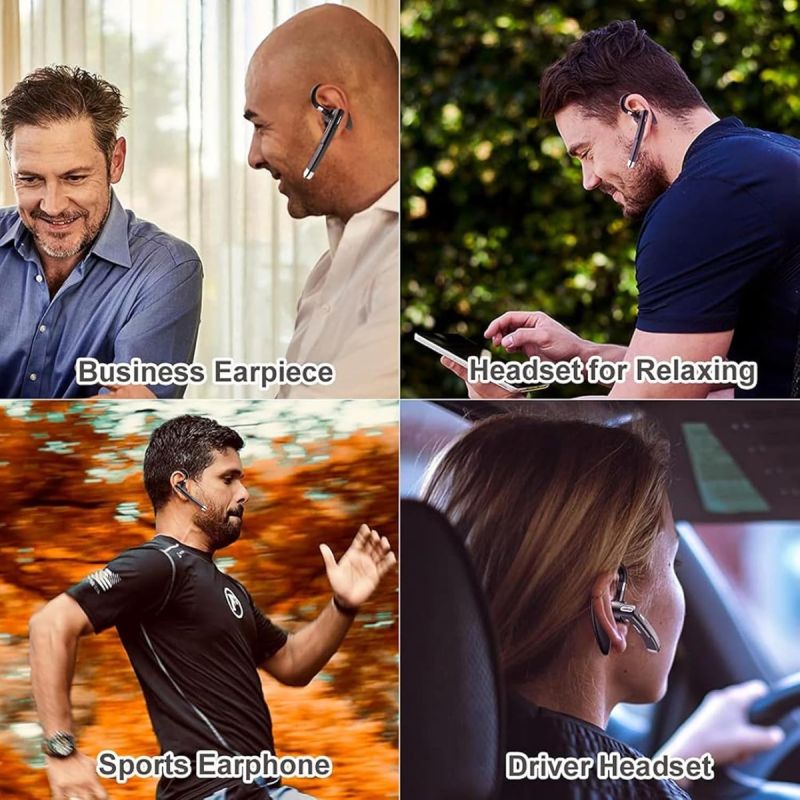 Casque Sans Fil Sport Pro Bluetooth 5.1 | Réduction Bruit Hi-Fi Stéréo & Microphone | Tour d'Oreille Léger