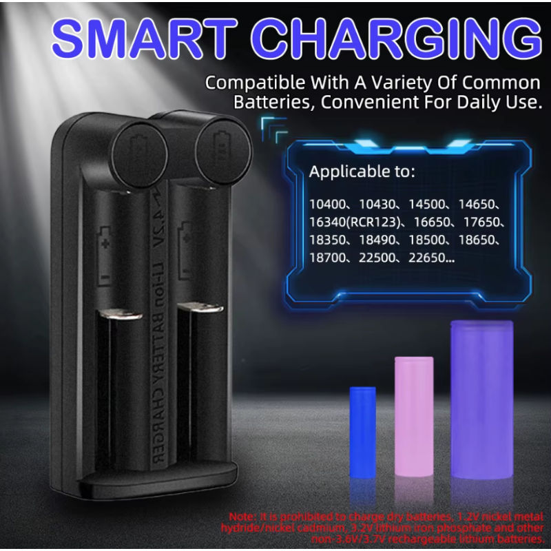 Chargeur de Batterie 21700 avec Technologie MCU Intelligente et Sécurité pour Batteries Lithium Rechargeables