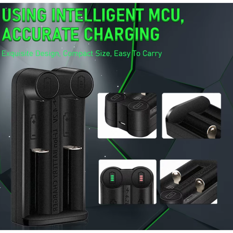Chargeur de Batterie 21700 avec Technologie MCU Intelligente et Sécurité pour Batteries Lithium Rechargeables
