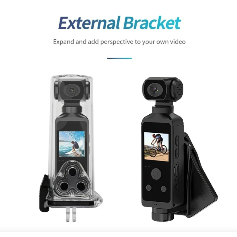 Caméra Sport 4K Ultra HD de Poche 270° Rotative WiFi Vlog Casque Vélo Voyage Enregistreur Mini Caméra d'Action