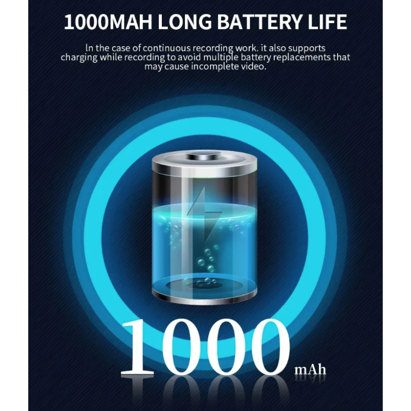 Caméra Sport 4K Ultra HD de Poche 270° Rotative WiFi Vlog Casque Vélo Voyage Enregistreur Mini Caméra d'Action