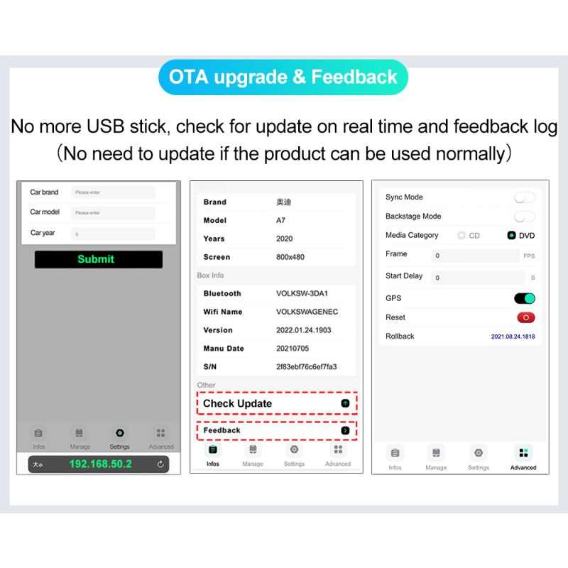 CarlinKit 4.0 CarPlay sans fil pour Audi VW Kia Adaptateur voiture compact Installation facile Plug and Play