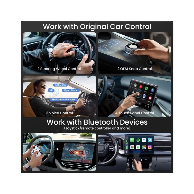 CarlinKit Smart TV Box CarPlay Ai Box Android 13 divertissement en voiture YouTube Netflix processeur Qualcomm