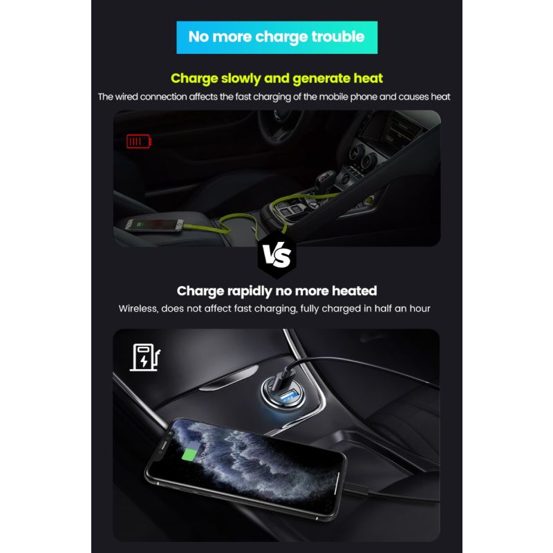 CarlinKit 4.0 CarPlay sans fil pour Audi VW Kia Adaptateur voiture compact Installation facile Plug and Play