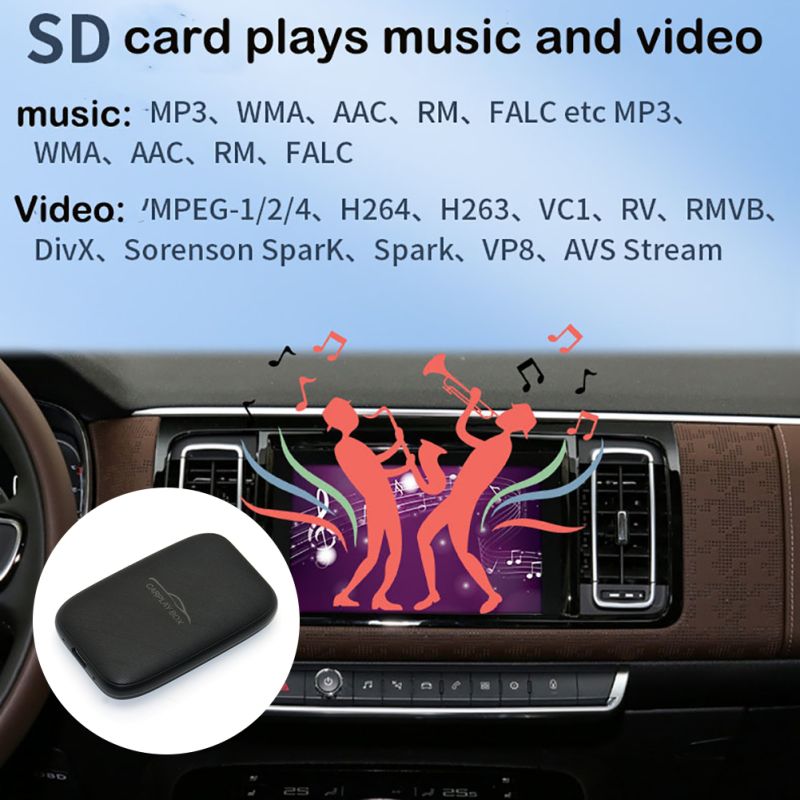 Carplay Box Adaptateur Android Auto sans fil Netflix et YouTube Hub numérique Accessoires auto Bluetooth