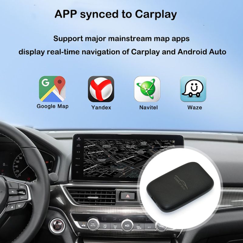 Carplay Box Adaptateur Android Auto sans fil Netflix et YouTube Hub numérique Accessoires auto Bluetooth