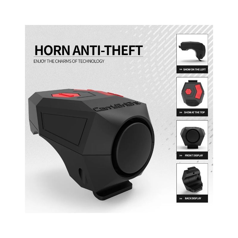 CarryBright CBH3 klaxon vélo 120dB rechargeable USB design ergonomique sécurité cyclisme équipement multifonctionnel