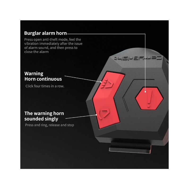 CarryBright CBH3 klaxon vélo 120dB rechargeable USB design ergonomique sécurité cyclisme équipement multifonctionnel