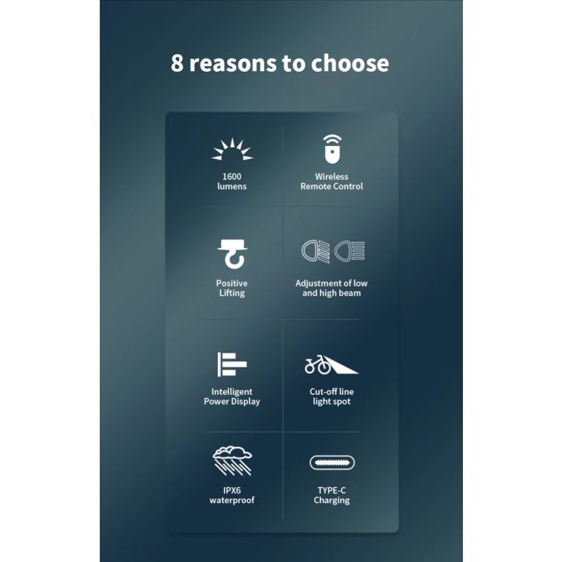 Magicshine CBL1600 Lumière de Vélo Brillante 1600 Lumen pour Vélo VTT Accessoires de Vélo Sécurité Cycliste