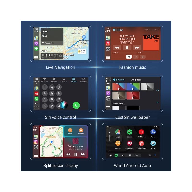 CarlinKit Dongle CarPlay USB pour autoradio Android sans câbles encombrants AI Box connexion instantanée