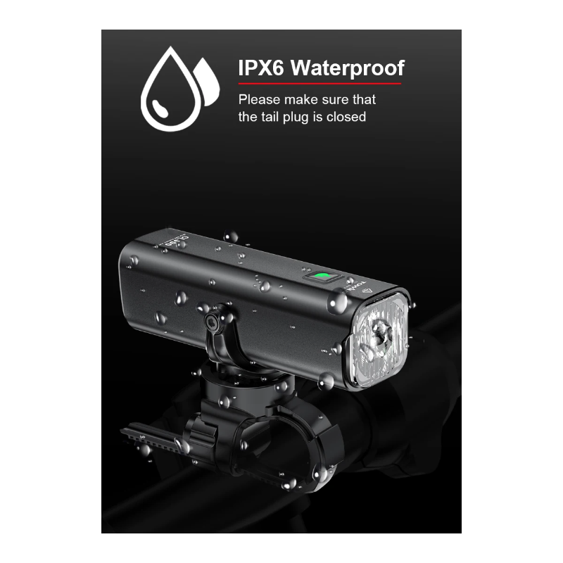 Lampe de vélo TOWILD CL600 LED rechargeable USB 2000mAh haute luminosité étanche sécurité cycliste