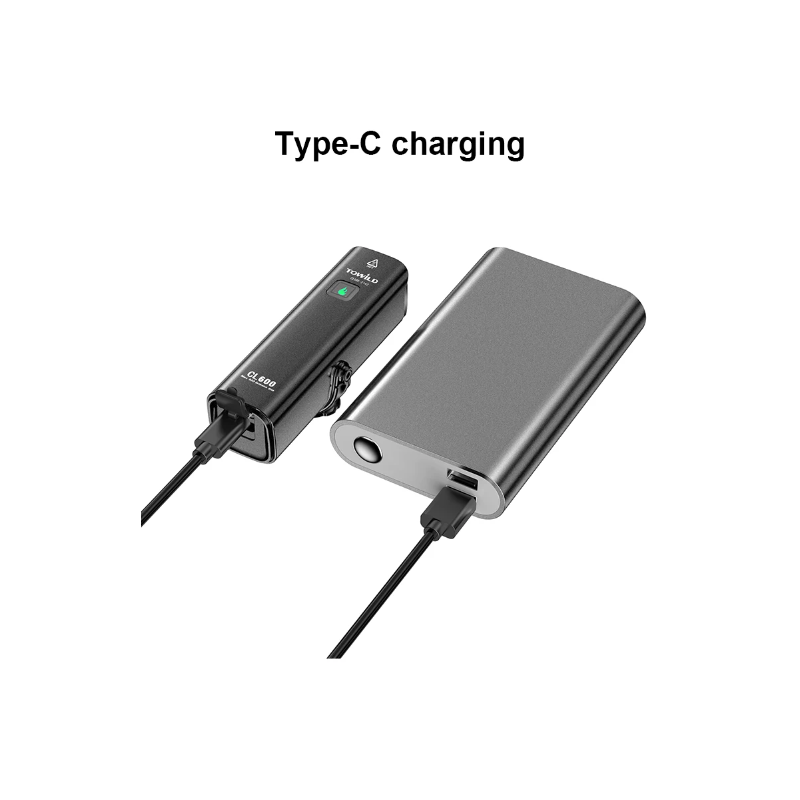 Lampe de vélo TOWILD CL600 LED rechargeable USB 2000mAh haute luminosité étanche sécurité cycliste