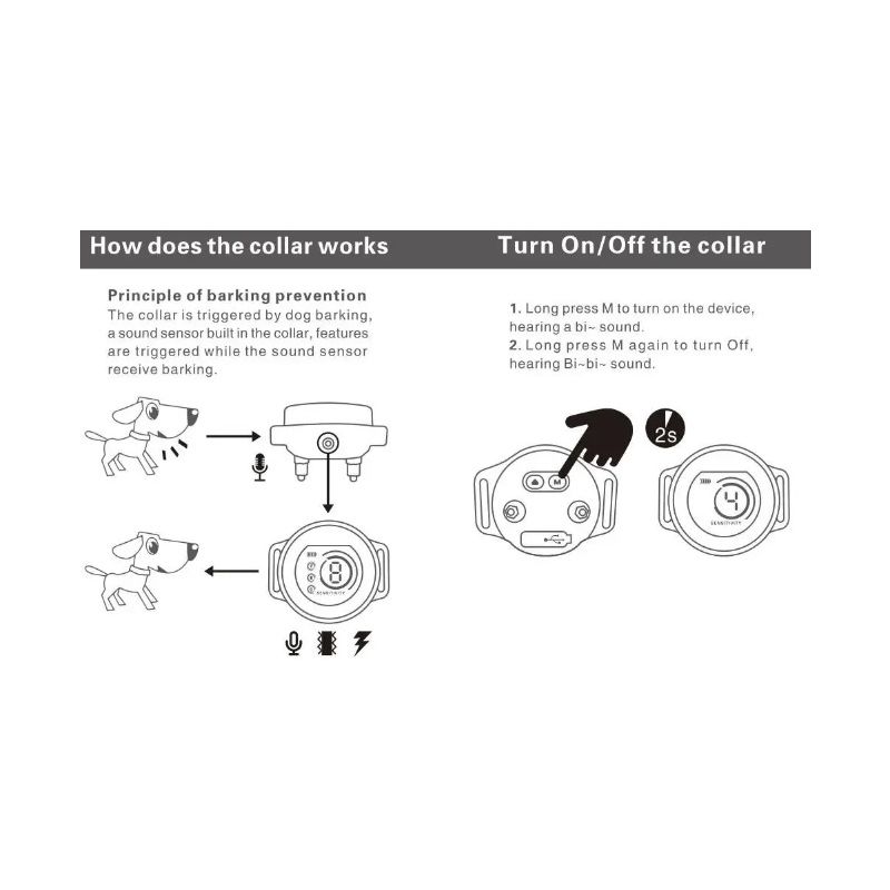 Collier Électronique pour Chien avec Reconnaissance Aboiement Intelligent et Algorithme Avancé Anti-aboiement