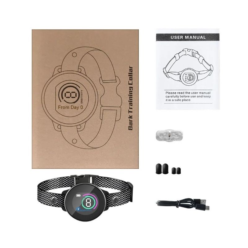 Collier Électronique pour Chien avec Reconnaissance Aboiement Intelligent et Algorithme Avancé Anti-aboiement