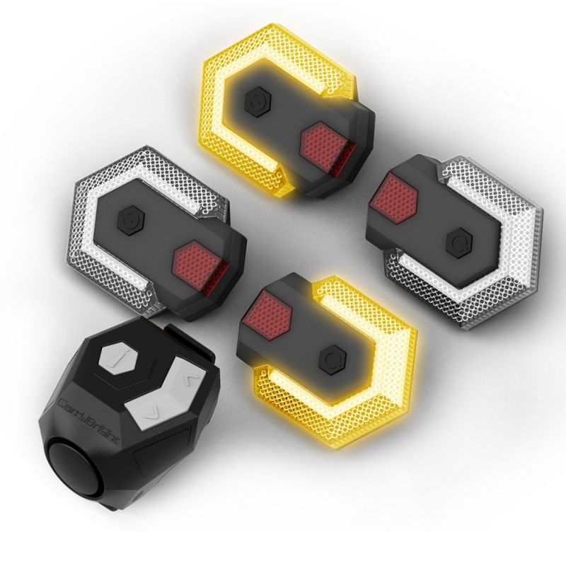 CarryBright CBX4 Clignotant de Vélo LED Étanche avec Klaxon Télécommande Intelligente Chargement USB