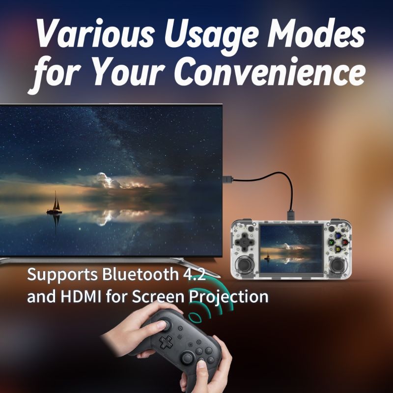 ANBERNIC RG35XX H Console de jeu portable Linux H700 plus de 5000 jeux classiques écran IPS gaming rétro