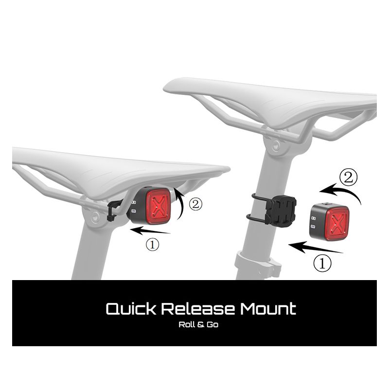 Enfitnix Cubelite III Feu Arrière Intelligent 30 Lumens Recharge USB Longue Durée Sécurité Cycliste