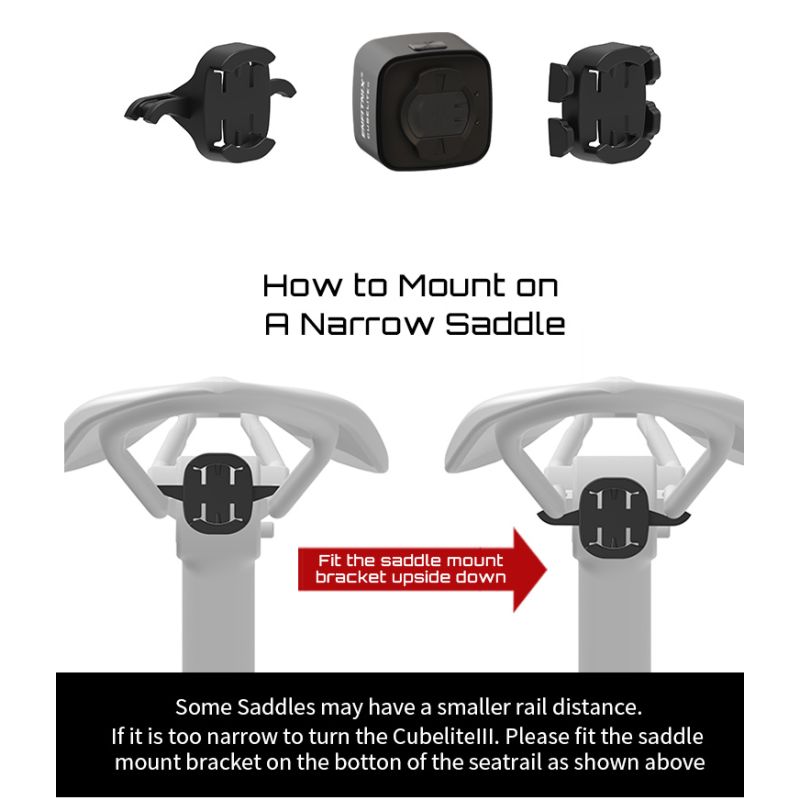 Enfitnix Cubelite III Feu Arrière Intelligent 30 Lumens Recharge USB Longue Durée Sécurité Cycliste