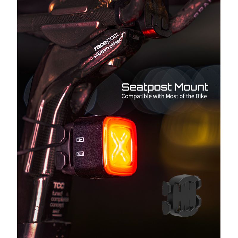 Enfitnix Cubelite III Feu Arrière Intelligent 30 Lumens Recharge USB Longue Durée Sécurité Cycliste