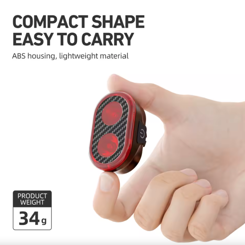 CYCLAMI CY200 Éclairage Intelligent Sécurité à Vélo avec Détection Intelligente de Freinage et Phare Avant LED