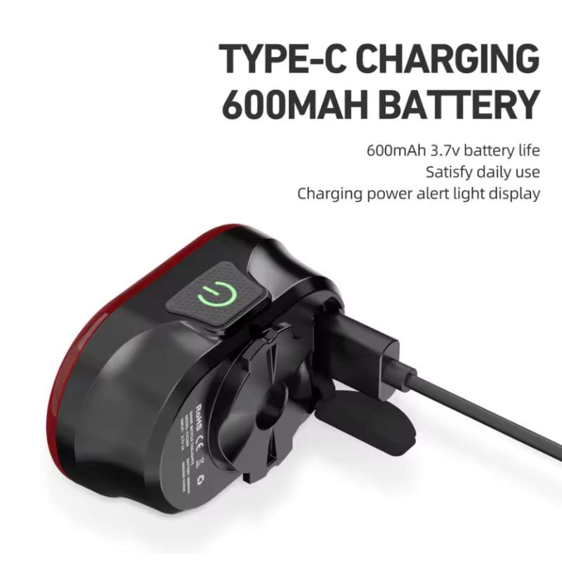 CYCLAMI CY200 Éclairage Intelligent Sécurité à Vélo avec Détection Intelligente de Freinage et Phare Avant LED