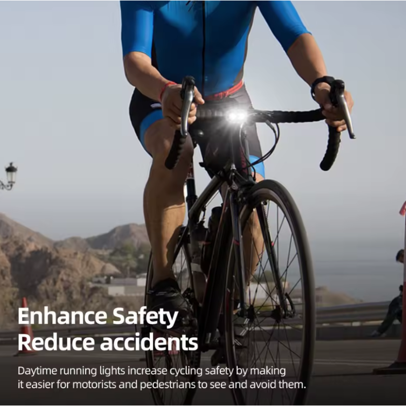 CYCLAMI CY200 Éclairage Intelligent Sécurité à Vélo avec Détection Intelligente de Freinage et Phare Avant LED