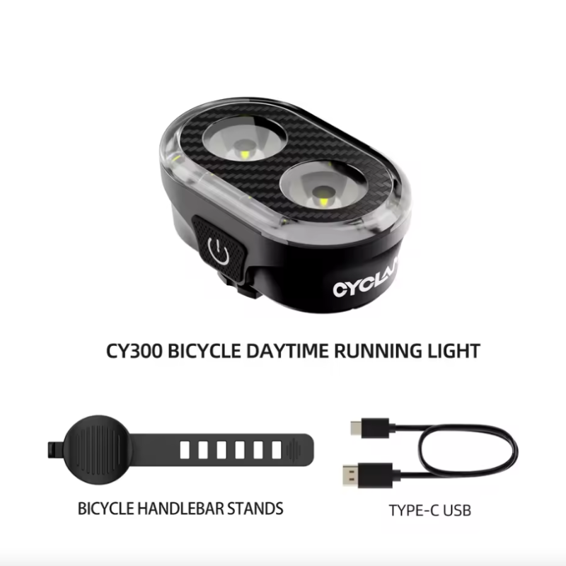 CYCLAMI CY200 Éclairage Intelligent Sécurité à Vélo avec Détection Intelligente de Freinage et Phare Avant LED