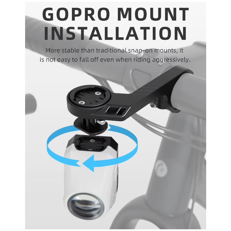 Phare vélo sans fil 1600LM haute luminosité avec télécommande intelligente pour sécurité cyclisme nocturne