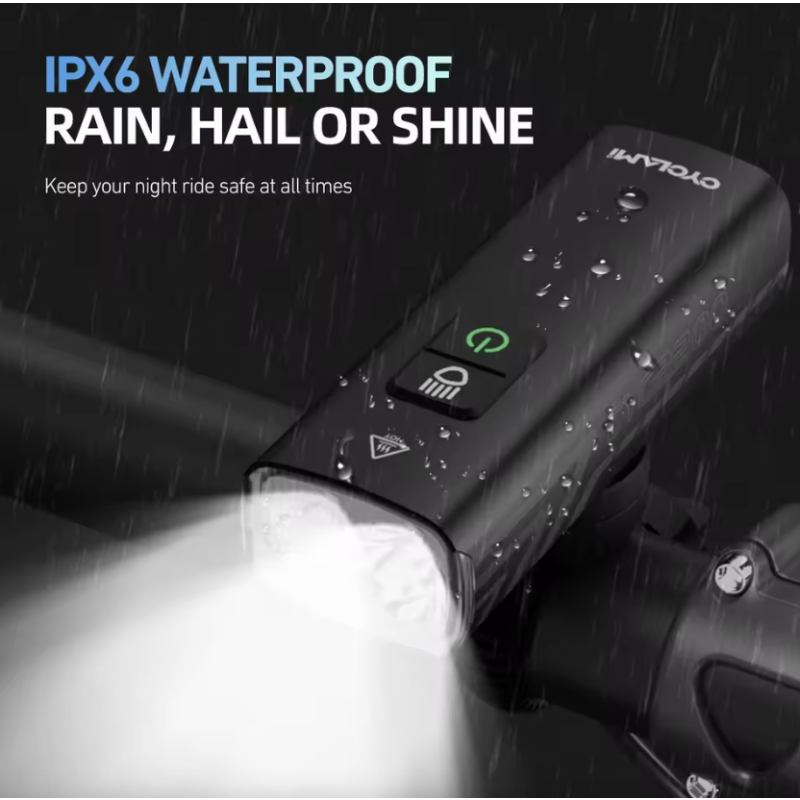 CYCLAMI BR2000 Phare Vélo Puissant 2000 Lumens USB-C | Lumière Avant VTT Route Haute Luminosité, Sécurité