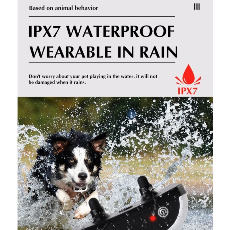 Clôture Sans Fil Chien 2-en-1 Système de Clôture Électronique et Collier de Dressage pour Tous Tailles Chiens