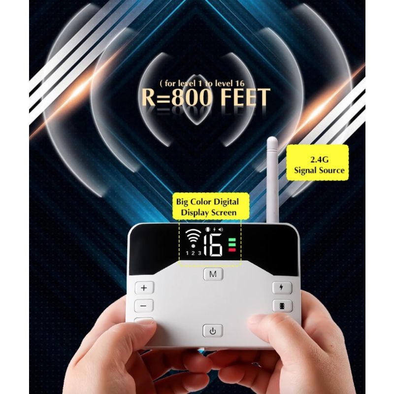 Clôture Sans Fil Chien 2-en-1 Système de Clôture Électronique et Collier de Dressage pour Tous Tailles Chiens