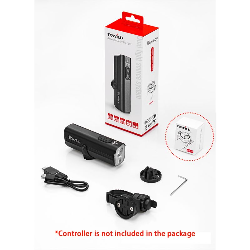 TOWILD DLite 1800 lumière vélo rechargeable USB 2100 lumens phare LED haute luminosité sécurité cyclisme