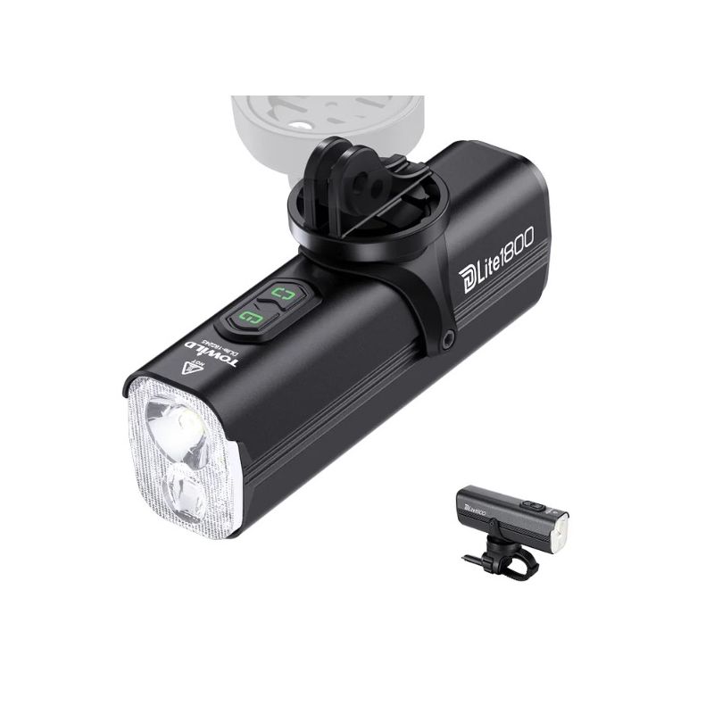 TOWILD DLite 1800 lumière vélo rechargeable USB 2100 lumens phare LED haute luminosité sécurité cyclisme